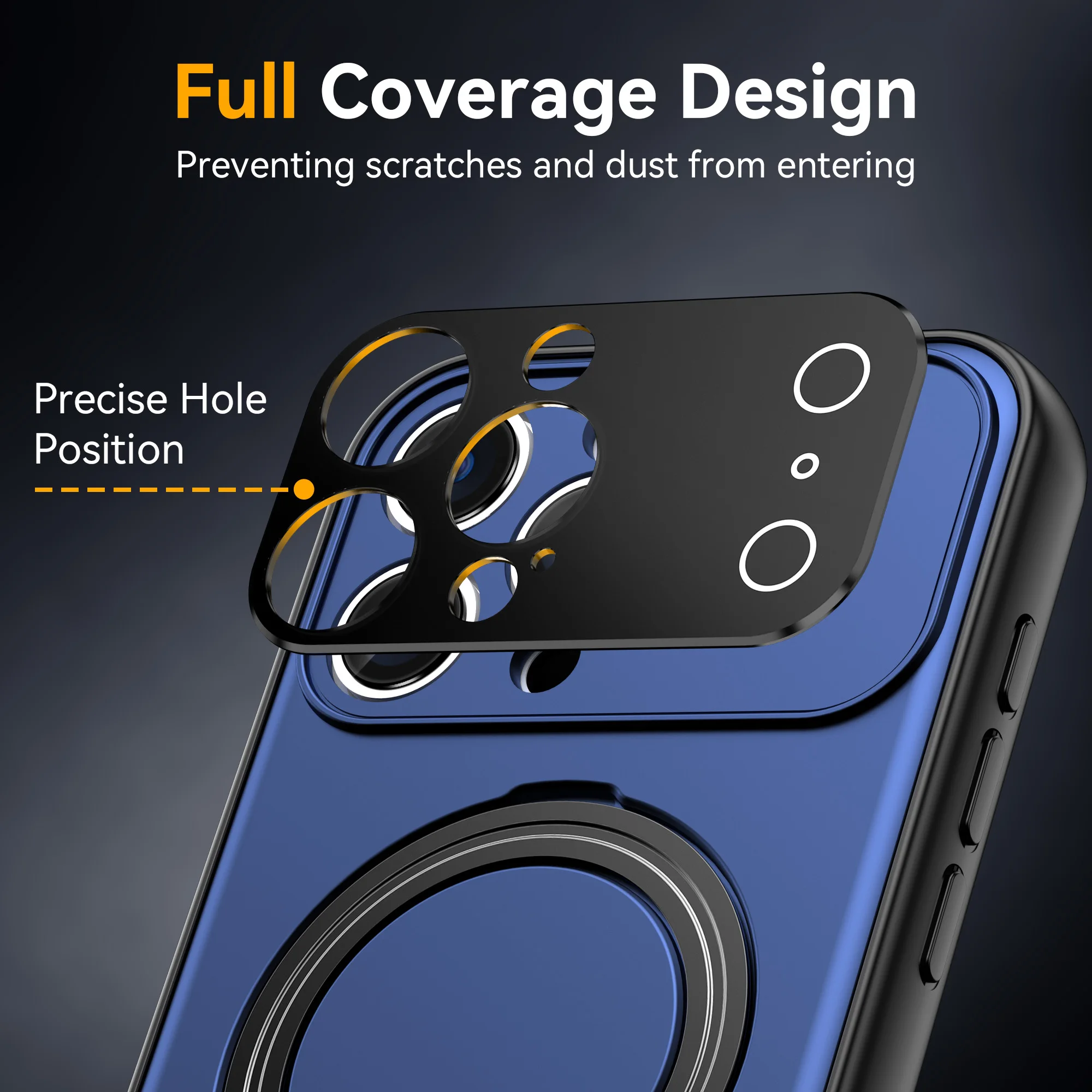 Soporte Invisible magnético para funda de teléfono Magsafe para iPhone 17 Air 16 15 14 13 12 11 Pro Max Plus, funda protectora de lente a prueba de golpes - imagen 4