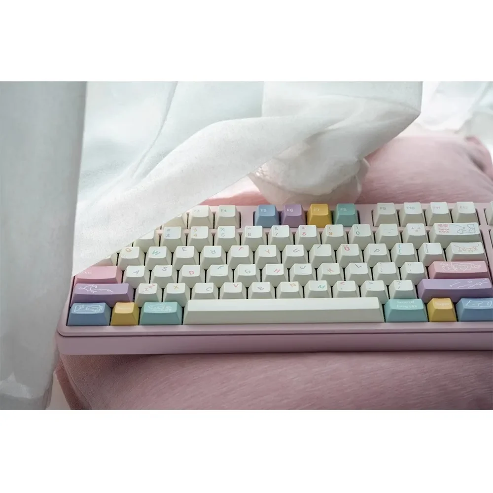Juego temático Sleepwalking de 174 teclas PBT, tapa de tecla de perfil de cereza bonita personalizada para juegos, accesorios de teclado mecánico, regalo Lucky65V2 - imagen 5
