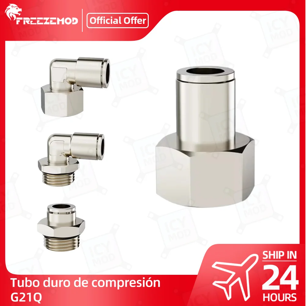 FREEZEMOD radiador de compresión de tubo duro, tanque de agua, ajuste giratorio G1/2, llave hexagonal interna y externa, posición G21Q