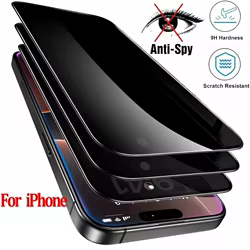 Protector de pantalla de privacidad para iPhone 16 15 17 13 11 12 14 Pro Max vidrio antiespía para iPhone 13 12 Mini 16e Air 7 8 Plus SE XR XS