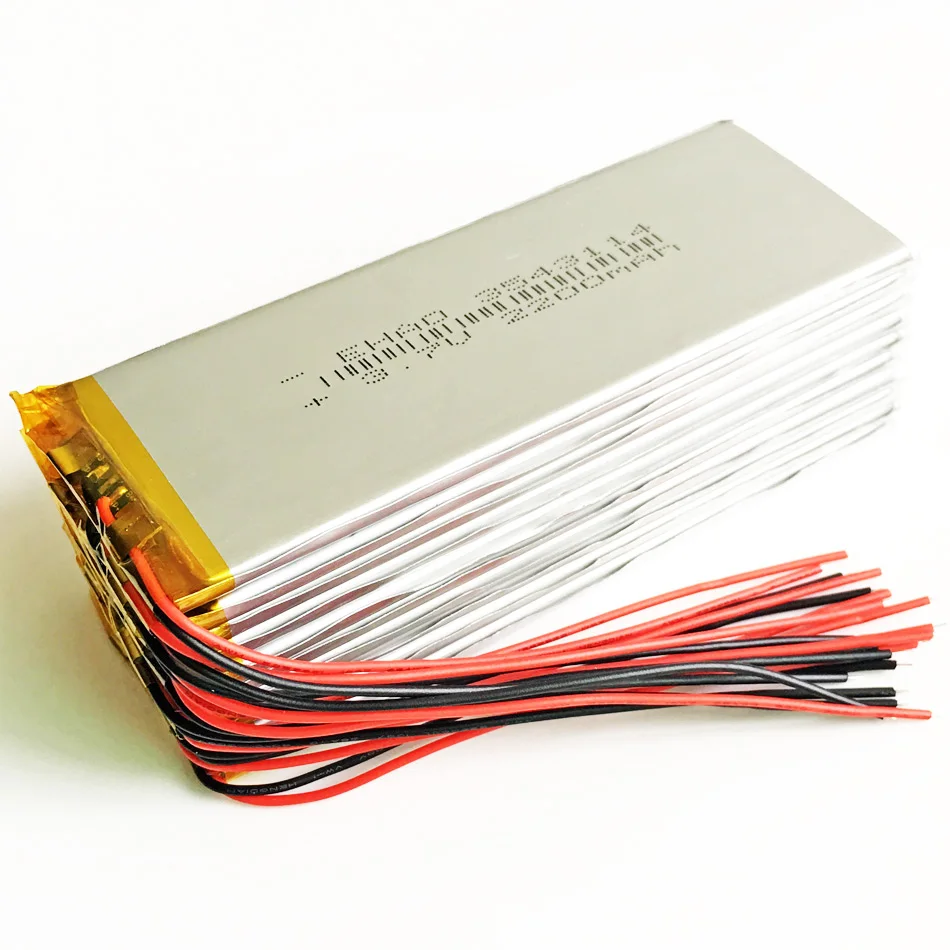 10 Uds 3,7 V 2200mAh polímero de litio Lipo batería recargable 3543114 potencia para GPS PSP PAD banco de energía para teléfono móvil Tablet PC - imagen 2