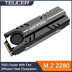 Disipador M.2 NVMe SSD Teucer 2280 con Almohadilla Térmica Refrigeración
