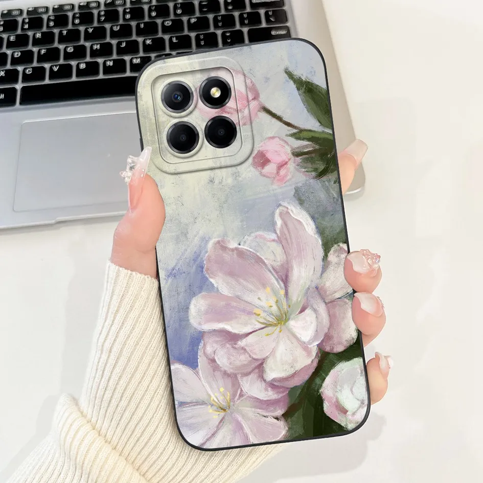 Funda de silicona suave para Honor X8b, cubierta completa con flores populares, a prueba de golpes, mate, para Honor X8b, LLY-LX1, LLY-LX2, parachoques - imagen 3