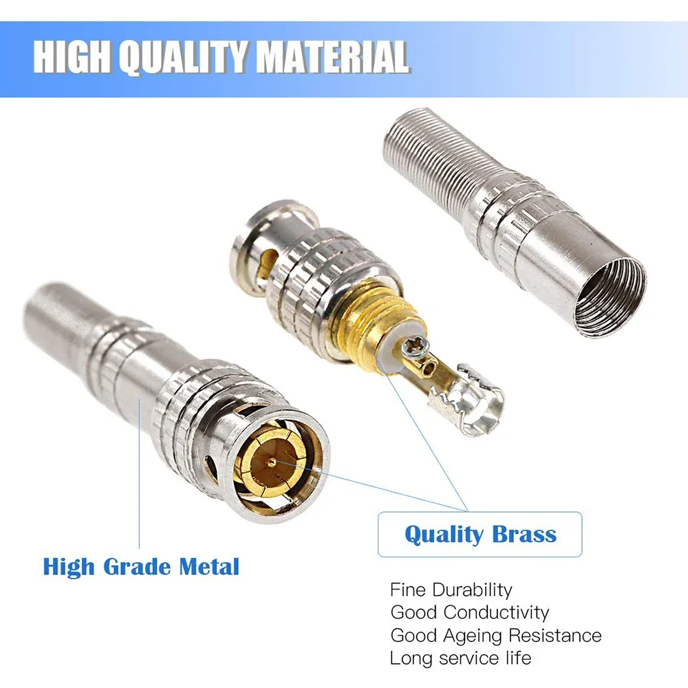 Conector BNC Macho Sin Soldadura para CCTV - JR-B25 - imagen 4