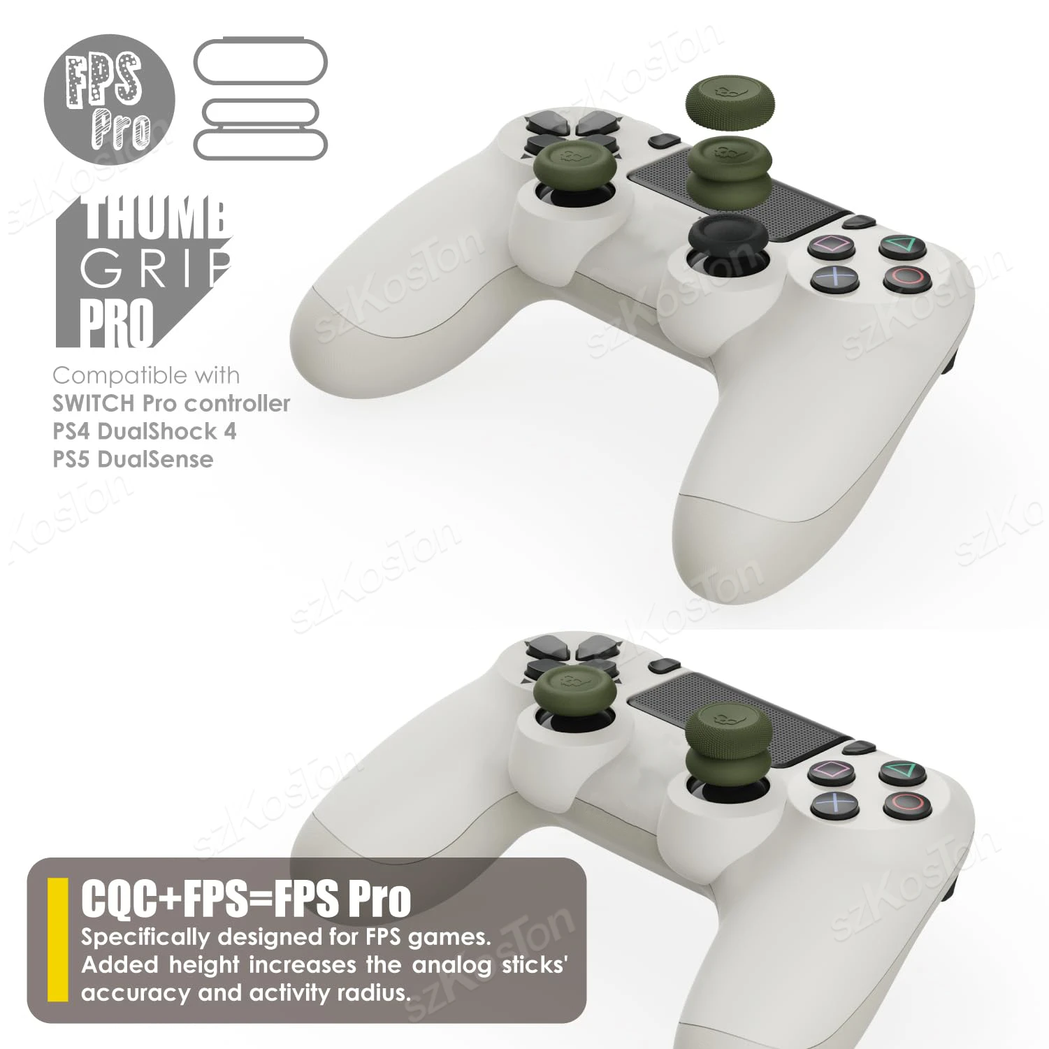 Juego de tapas de empuñaduras de pulgar para Switch 2 Pro/PS5/PS4, cubierta de palo de botón de controlador, tapa de Joystick de Gamepad, accesorios para juegos, 6 uds. - imagen 2