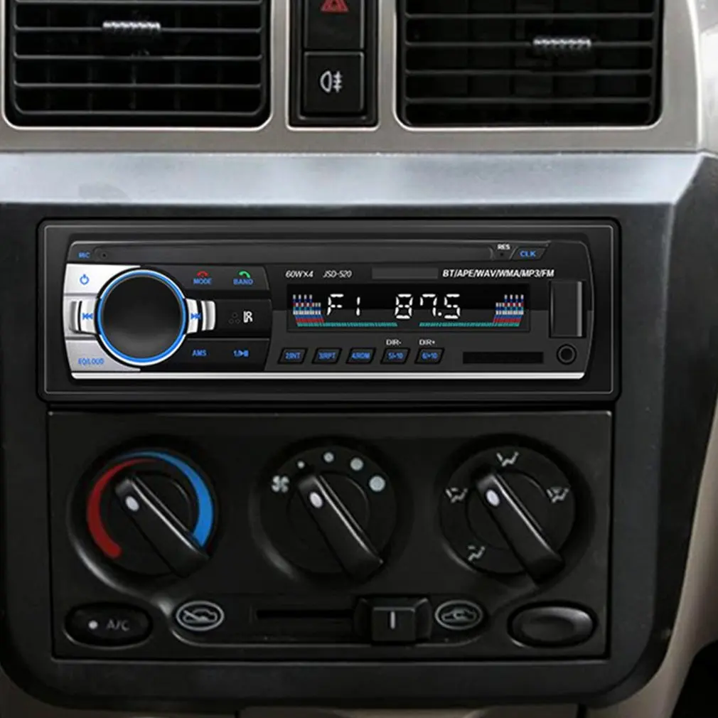Radio Estéreo AM FM Aux para coche, receptor de entrada compatible con Bluetooth, SD, USB, 12V, MP3, USB, reproductor Multimedia, Audio Digital - imagen 2