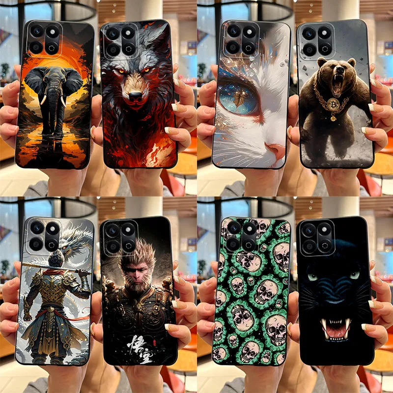 Para Honor 200 funda inteligente 2024 Cool Black Myth Wukong pintado suave TPU funda protectora de silicona para Honor X7C 200 Fundas inteligentes