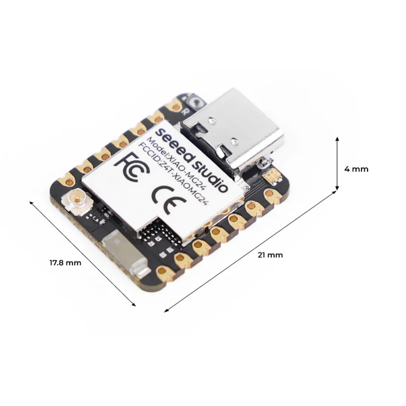 Placa de desarrollo Seeed Studio XIAO MG24 inalámbrica de potencia ultrabaja, rosca de materia BLE 5,3, EFR32MG24 SoC, Arduino, antena integrada - imagen 5