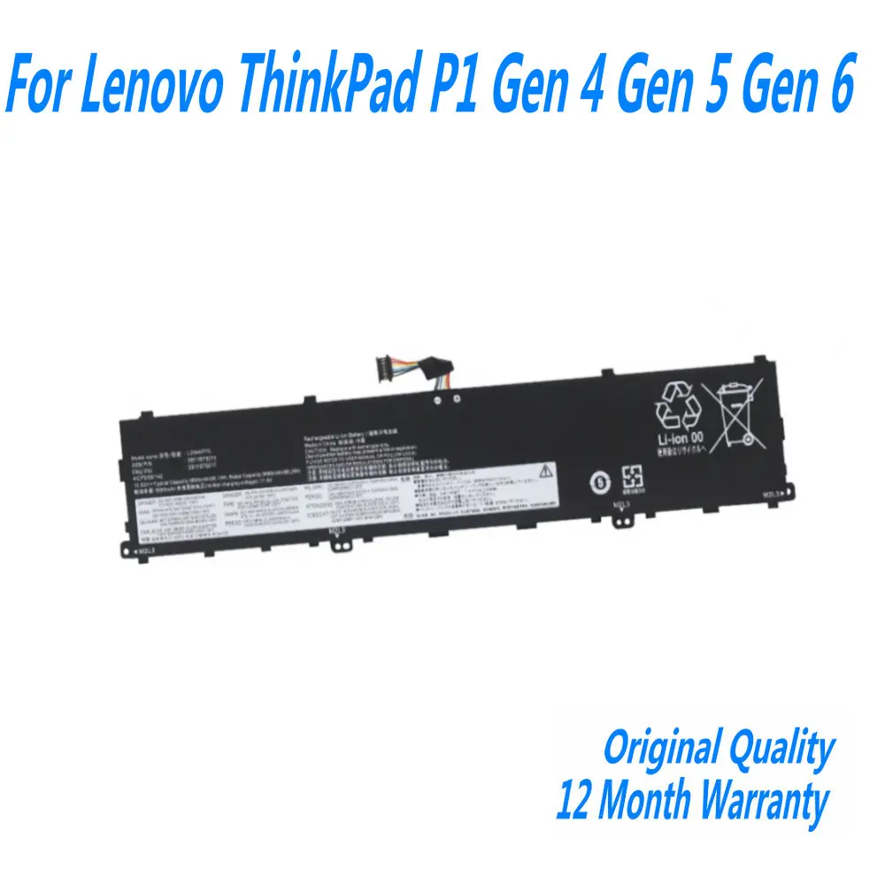 15,48 V 90Wh L20D4P75 batería del ordenador portátil para ThinkPad P1 Gen 4 Gen 5 Gen 6 tipo 20Y3/20Y4/21DC L20M4P75 SB11B79215