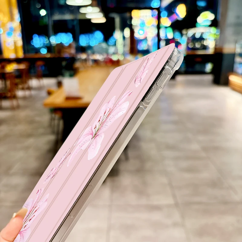 Funda con almohadilla Lily rosa, elegante y fragante para iPad pro 10/11/2020/6th/7th /8th /Air 3rd/Air 4th/9th gen/Air 5th Gen 2022/Air 11 - imagen 5