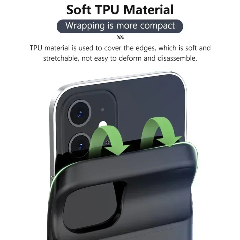 Funda de cargador de batería para Iphone 14 Plus, 15 Pro, 12 Pro Max, 11 Pro, X, XS, XR, XS Max, 6, 6S, 7, 8 Plus, 10000Mah - imagen 2