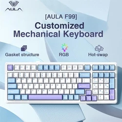 Teclado Mecánico Gaming Aula F99 con Switches PBT y HotSwap