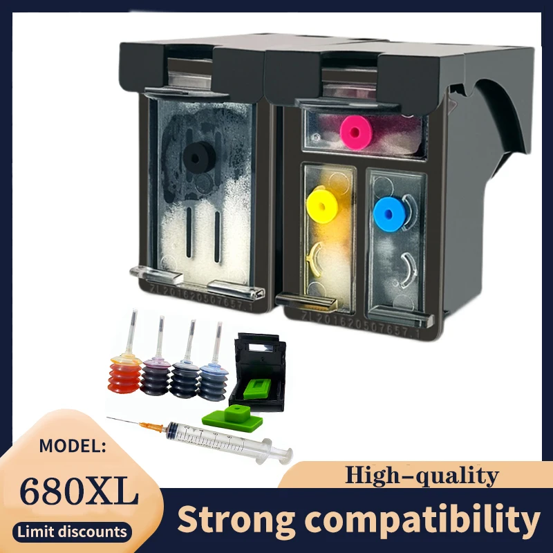 Cartucho de tinta Compatible con Vilaxh 680XL para HP 680 para HP680 reemplazo para Deskjet 2135 2136 2138 3635 3636 3835 4535 4536 4538 - imagen 2