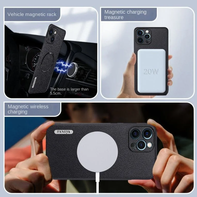 Para Huawei Honor Magic 6 Pro 5 7 8 pro 400 Lite pro funda carga inalámbrica magnética Magsafe a prueba de golpes carcasa colores Funda de cuero - imagen 3