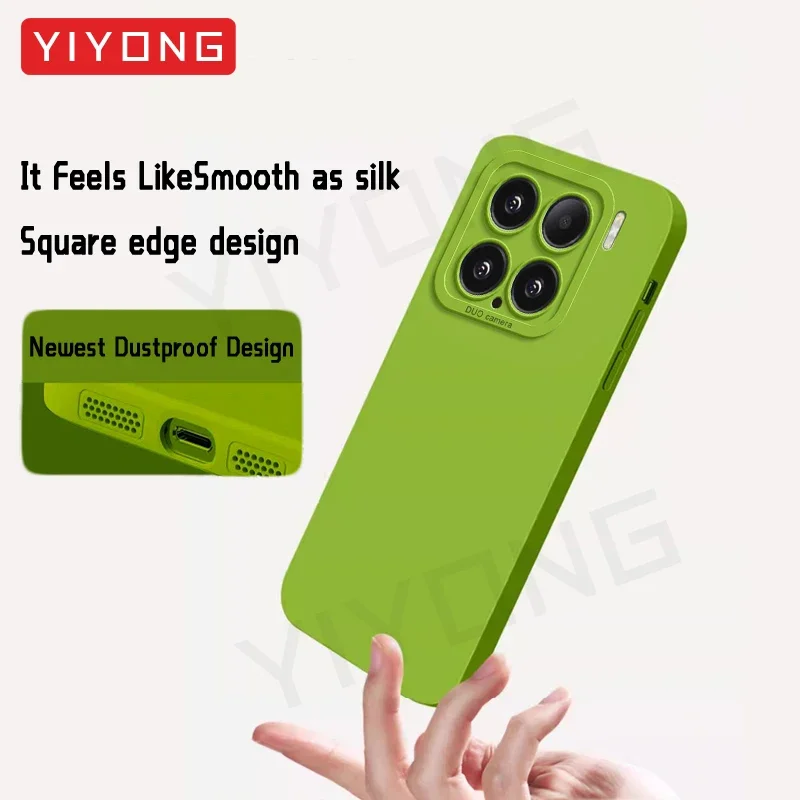 Funda Mi15 YIYONG Original de silicona líquida suave para Xiaomi 15 Pro Mi 14 Xiomi Mi14 Ultra Xiaomi15 fundas de teléfono Global - imagen 2