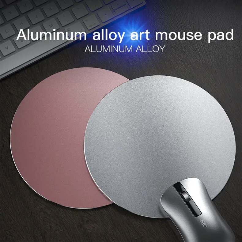 Aluminum Alloy Mouse Pad Gamer Protable Gaming Mouses Mat Mousepad Hard Mause Pads for Computer Laptop PC Accessories - imagen 4