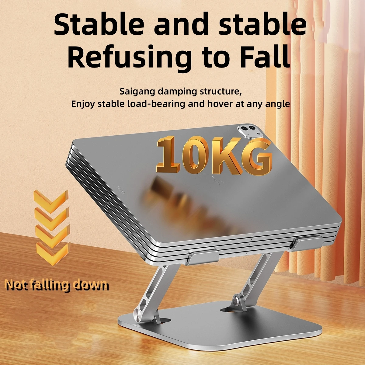 Soporte ajustable para ordenador portátil, base de aluminio para escritorio, compatible con Mac, HP, ASUS, Acer, ThinkPad, Dell y Lenovo - imagen 3