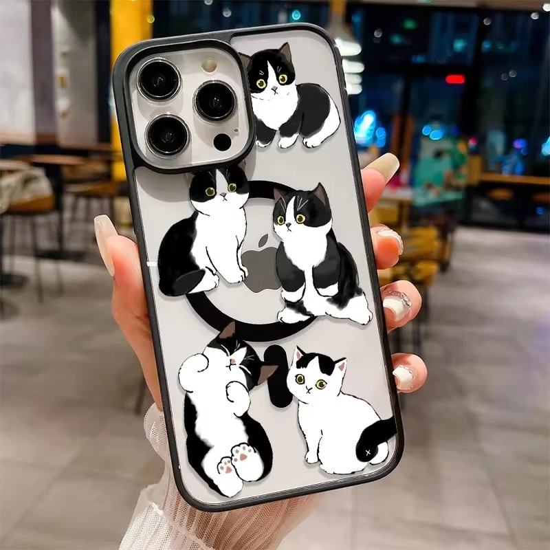 Funda de teléfono acrílica magnética Tiny Rose para iPhone 15 14 16 17 Pro Max 13 12 11 Plus 17 Air funda protectora de cuerpo de cobertura completa - imagen 3