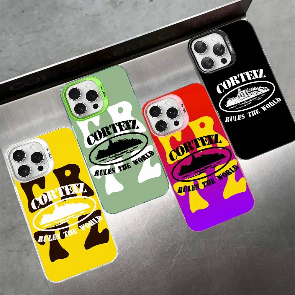 Funda de teléfono The World-Corteizs para iPhone 17 16 15 14 13 12 11 Pro MAX mate a prueba de golpes trasera anticaída mate - imagen 5