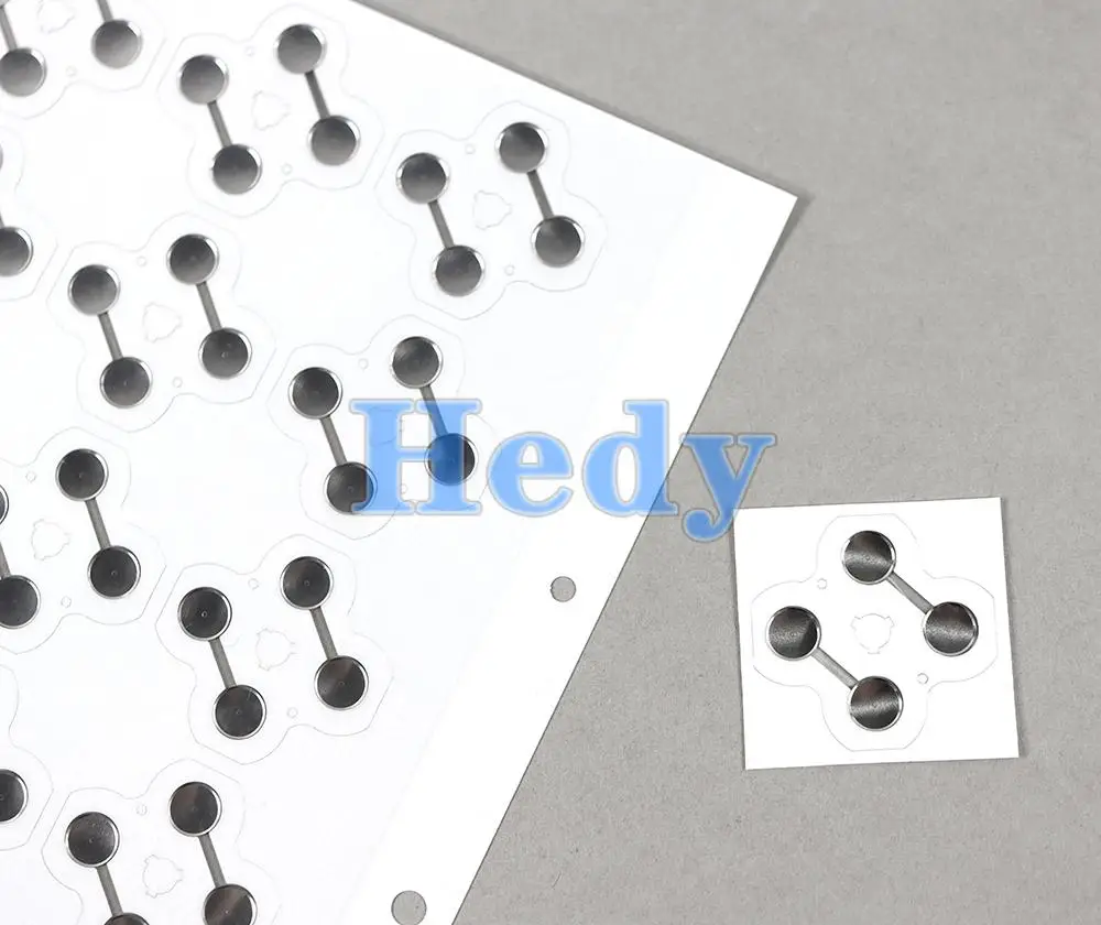 100 Uds para nuevo 3dsxl para la nueva versión 3ds xl 2015 película conductora de Metal ABXY botón PCB placa pegatina de alta calidad - imagen 5