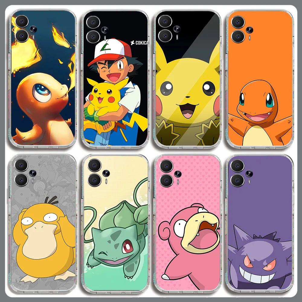 BD-51 Pokemon funda transparente para Moto G13 E6I E22 G82 G40 G10 G200 E22I E6S E30 G23 E40 Edge 20 S30 potencia de fusión