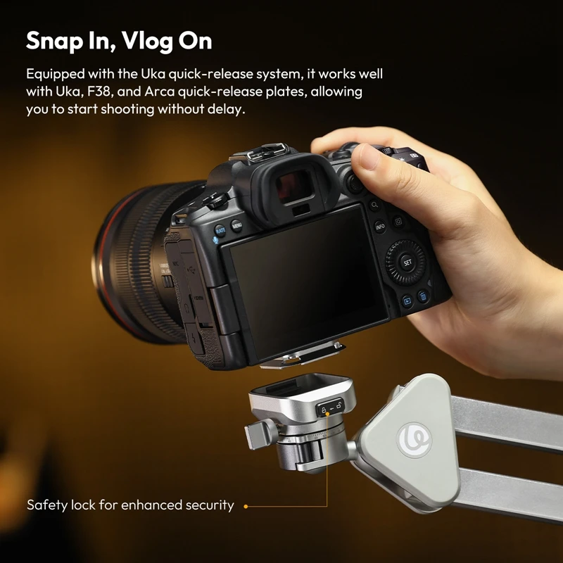 Soporte de brazo de pluma superior para cámara Ulanzi TH04 con sistema de liberación rápida Uka soporte de luz de escritorio para cámara DSLR para fotografía Vlog - imagen 5