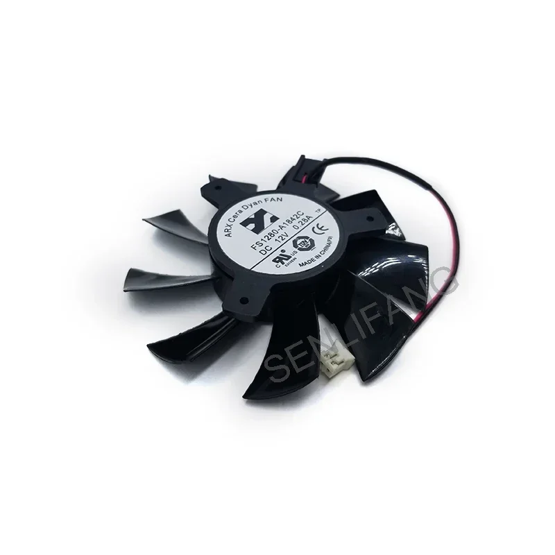 Para ARX FS1280-A1842C DC 12V Dia. Ventilador sin marco de servidor de 2 cables, 75mm, C.T.C, 40mm - imagen 4
