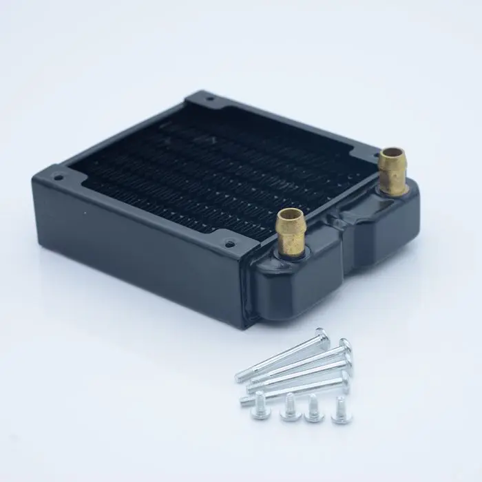 FREEZEMOD-Tubo de radiador de cobre de 80mm, boquilla de rosca, servidor, Enfriador de agua para Dron, disipador de calor de espesor para TSRP-B80 de refrigeración por agua - imagen 5