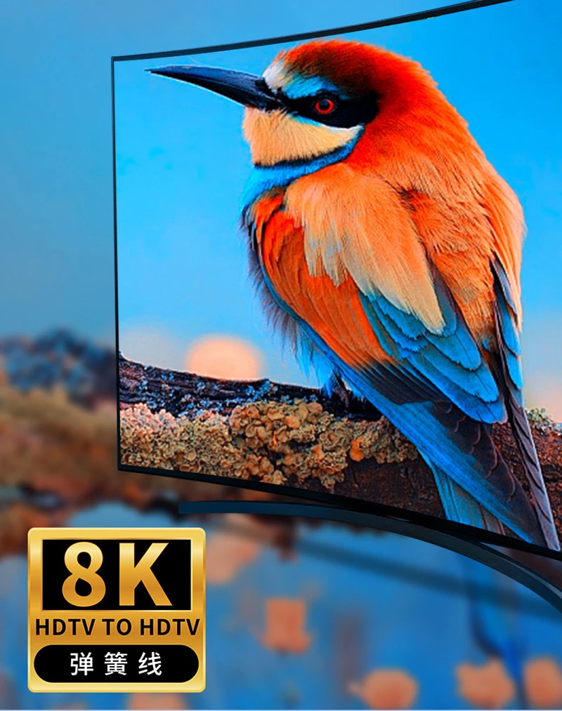 1M resorte 8K @ 60HZ 4k @ 120hz 2,1 Cable HDMI ángulo recto/izquierdo/arriba/abajo para PC teléfono tableta cámara DV Monitor HDTV TV - imagen 3