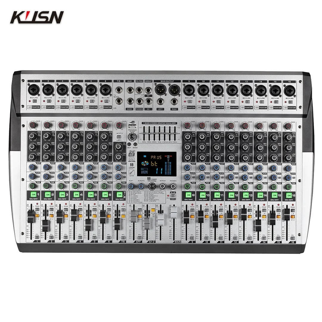 Consola mezcladora de audio 99 DSP de 16 canales Consola mezcladora de sonido profesional de 8/12 canales Soundcraft con Bluetooth USB