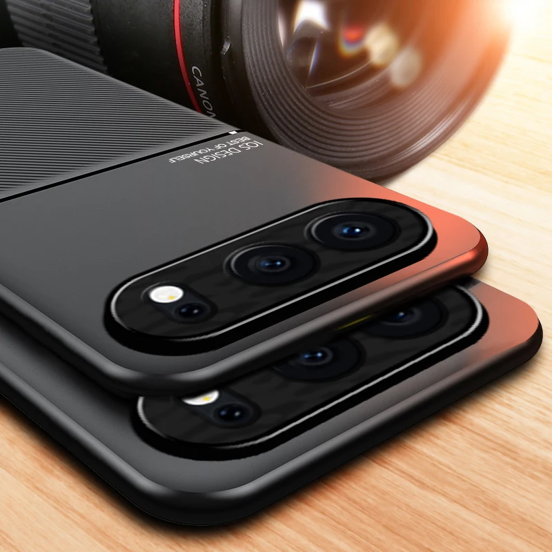 Para Honor 500 Pro funda de teléfono con textura magnética para coche para Huawei Honor 500 500 Pro funda protectora trasera de silicona suave a prueba de golpes - imagen 2