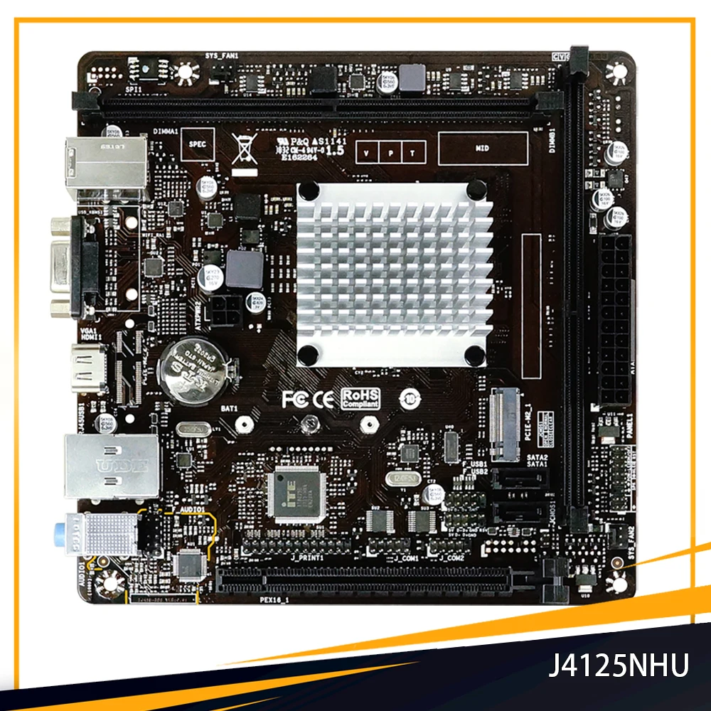 Nuevo J4125NHU para la placa base del procesador de baja potencia de cuatro núcleos integrada Biostar J4125 DDR4