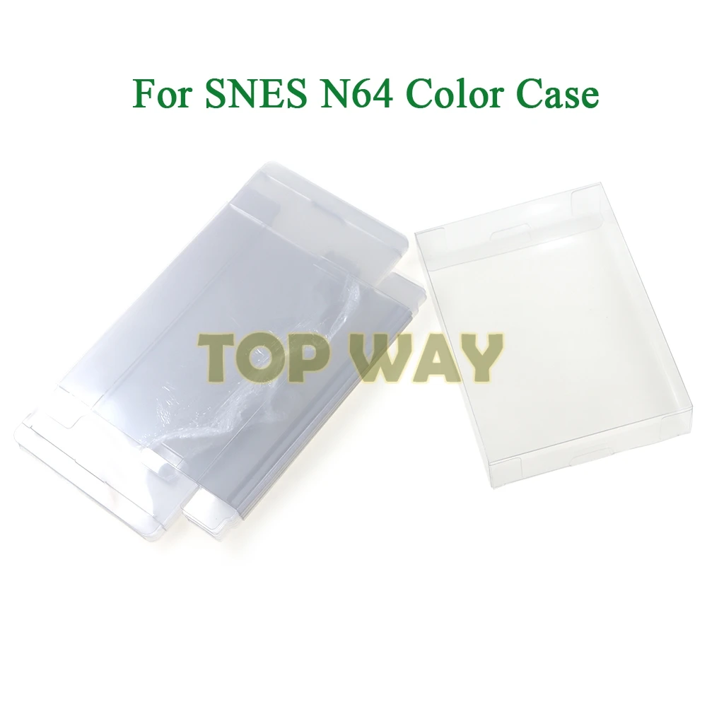 30 Uds transparente para Gameboy Advanve Color cartucho de juego caja protectora CIB juegos plástico PET para SNES N64