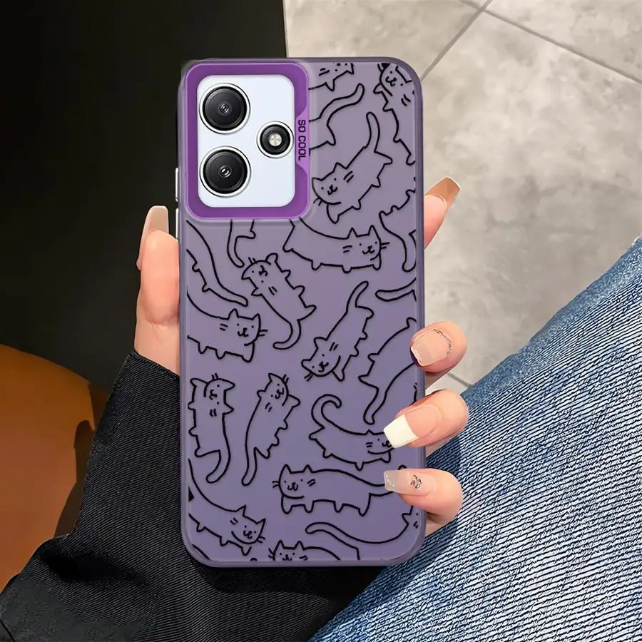 Funda trasera de teléfono para Xiaomi Redmi 13C 10C A5 12C K60 9C A1 A2 Plus 9T 14C Line Cat - imagen 4