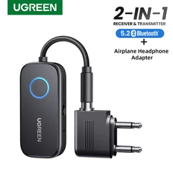 UGREEN Transmisor Bluetooth 2 en 1 Compatible con Avión y TV