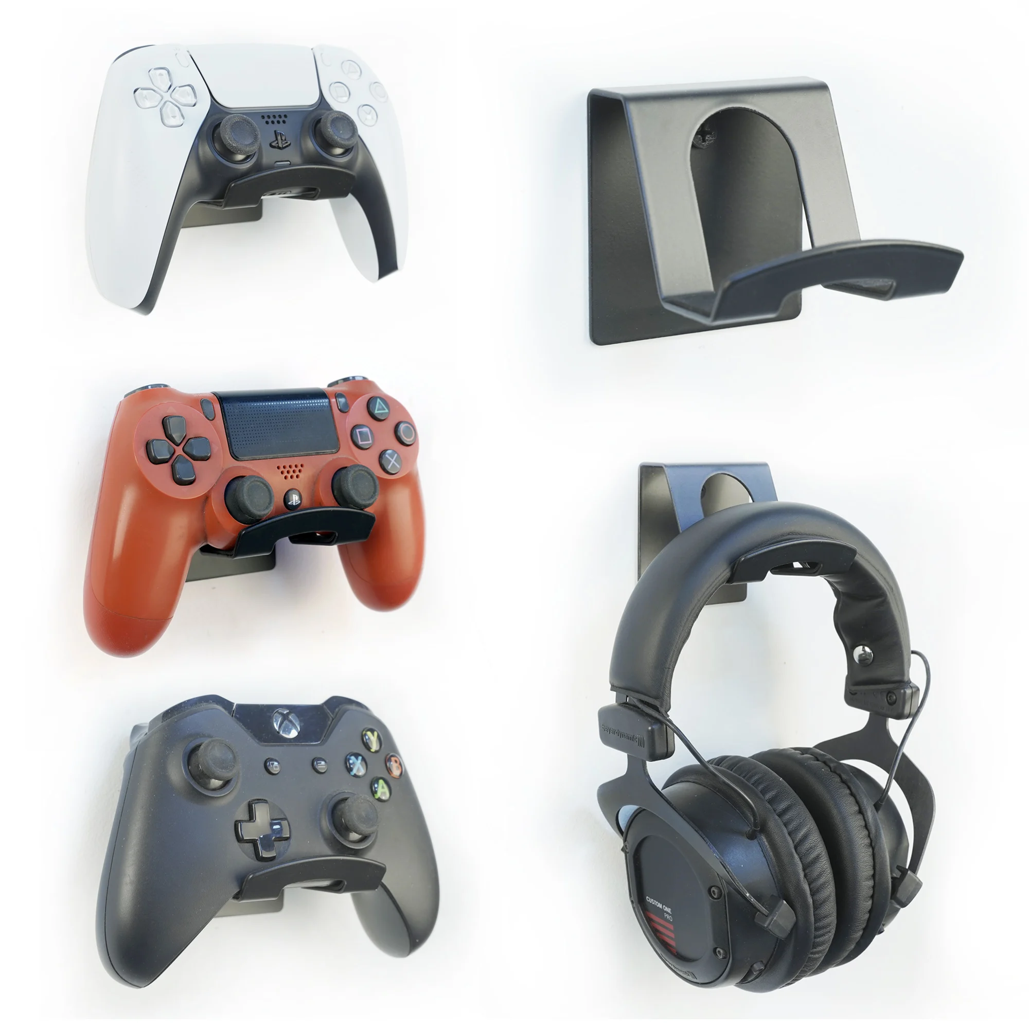 Monzlteck-controlador de juegos y auriculares, soporte de montaje en pared con almohadillas antideslizantes para Xbox, PS-5,PS-4, interruptor, auriculares, PSVR-2, bolsa trasera - imagen 5