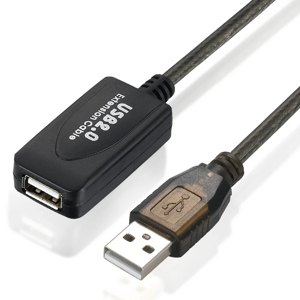 Bochara-cable de extensión USB 2,0 tipo A macho A hembra, doble blindaje (lámina + trenzado), de refuerzo FE1.1S Chipset, 5m, 10m, 15m, 20m, 30m - imagen 2