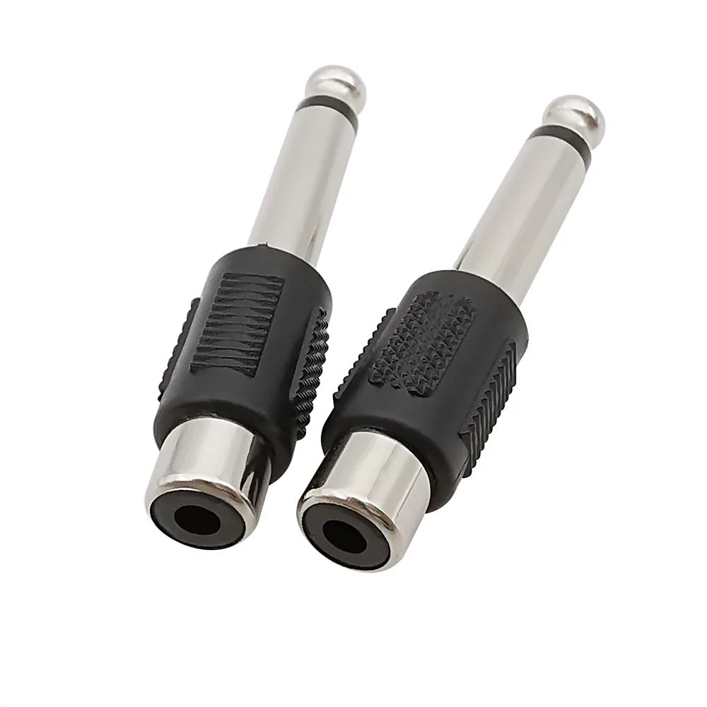 Conector hembra RCA de 2/5/10 piezas a conector macho Mono de 1/4 "y 6,35mm, adaptador de Audio, conectores de altavoz - imagen 3