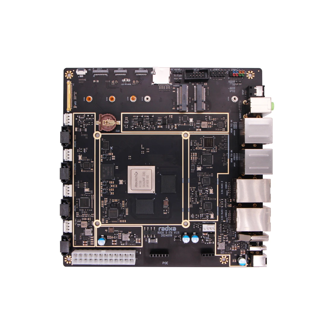 Radxa ROCK 5 ITX Placa Mini-ITX RK3588 Octa-Core LPDDR5 Salida 8K SBC Desarrollo - imagen 2