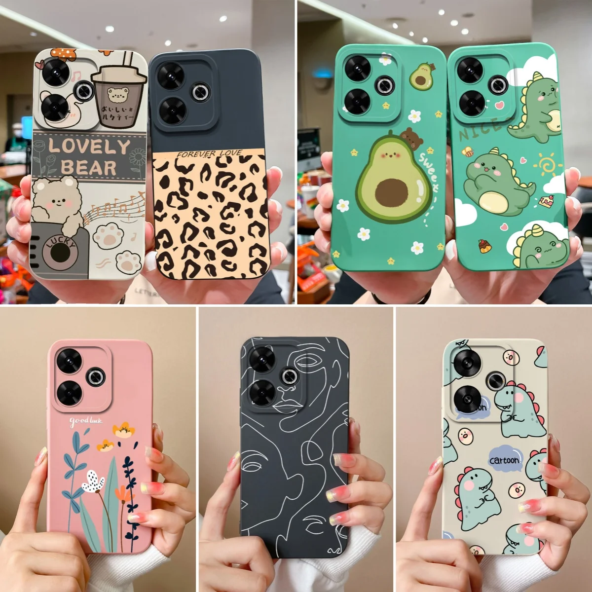 Funda de teléfono para Xiaomi Poco M6 Pro, Protector de cámara de silicona líquida, suave, a prueba de golpes