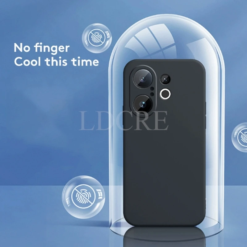 Para VIVO X200 FE funda de silicona líquida VIVO X200 FE funda TPU funda protectora de goma lisa para teléfono VIVO X200 FE cubierta - imagen 4