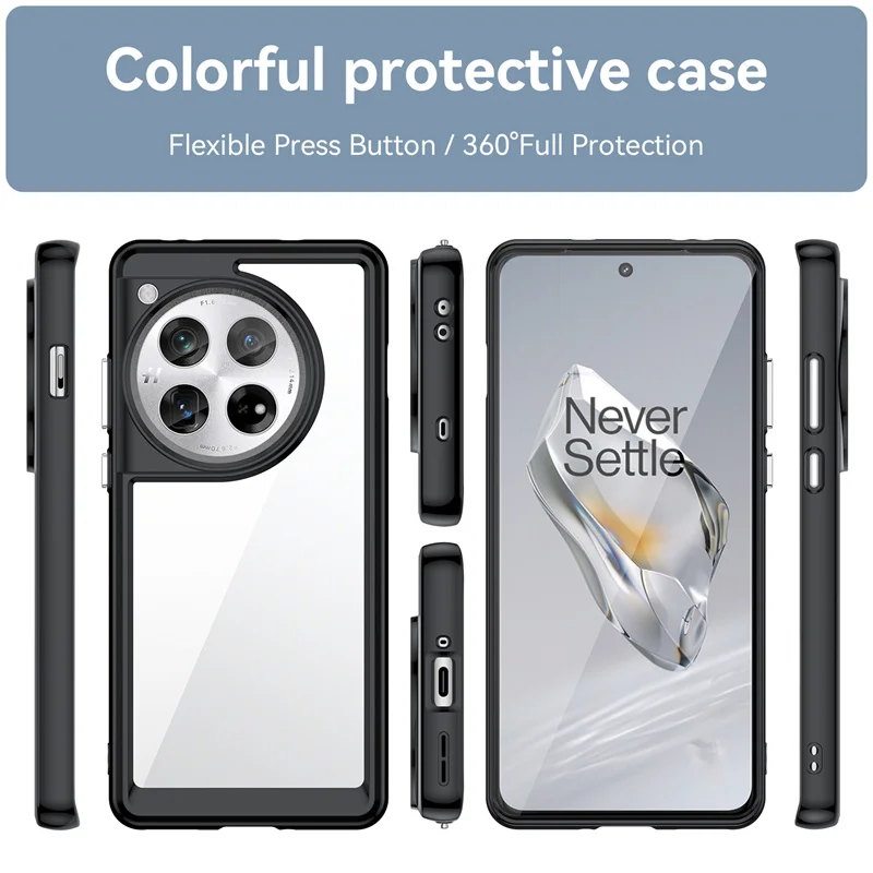 Funda transparente de TPU a prueba de golpes para OnePlus 13 12 13R 12R, Funda protectora con marco, Funda Coque Capa - imagen 2