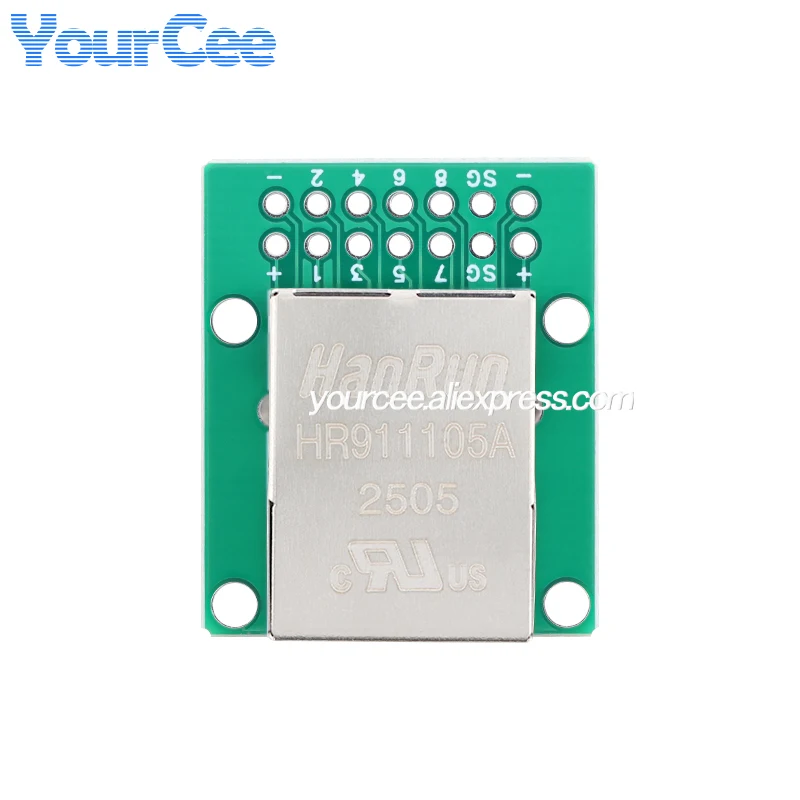 2 uds/1 unidad HR911105A con luz LED RJ45 puerto de red módulo de placa adaptadora conector Ethernet filtro de transformador de red - imagen 5