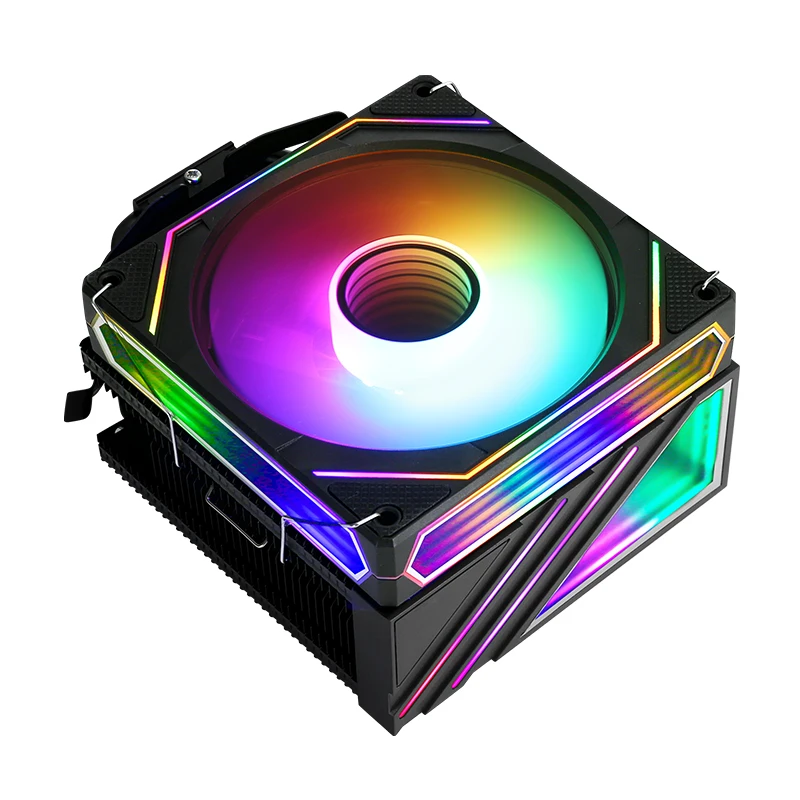 XUANFENG-enfriador de CPU RGB negro x99 para Intel LGA2011 1200 1700 115X y AMD AM4, refrigeración eficiente para i7/Ryzen7, Control de velocidad del ventilador PWM - imagen 5