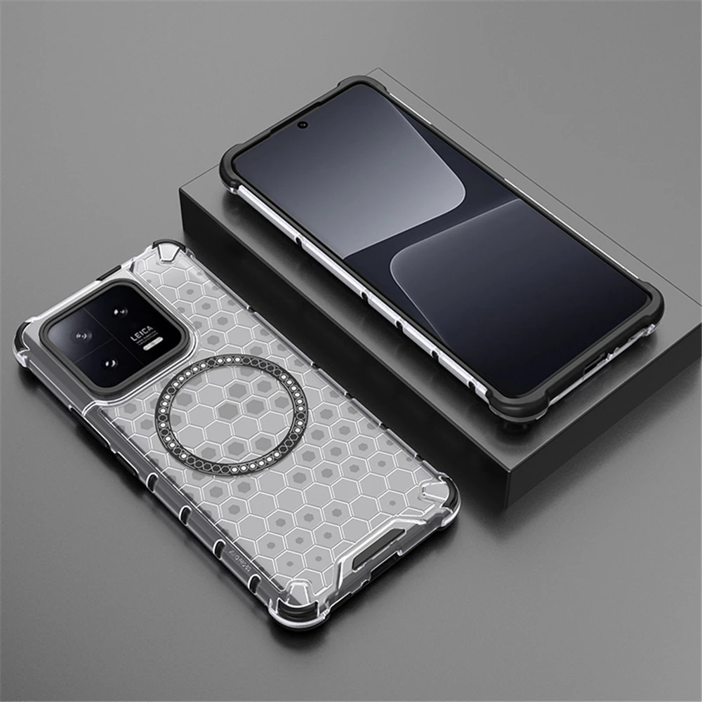 Funda de teléfono transparente con anillo magnético para Xiaomi 15 14 14T 13 Pro 14Pro 13Pro cubierta completa transparente a prueba de golpes - imagen 2