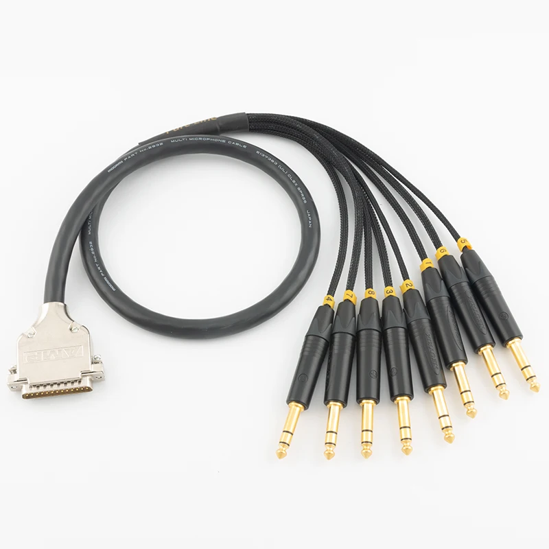 Mogami 2932-Cable de Audio balanceado de serpiente, 8 canales, DB25 macho/hembra-TRS 6,35mm, Cable de interfaz de grabadora analógica 1m2m3m5m