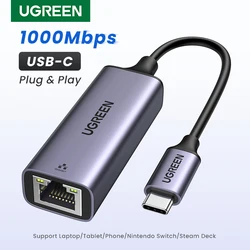 Adaptador USB Ethernet Gigabit 1000Mbps – Conexión Cableada Estable