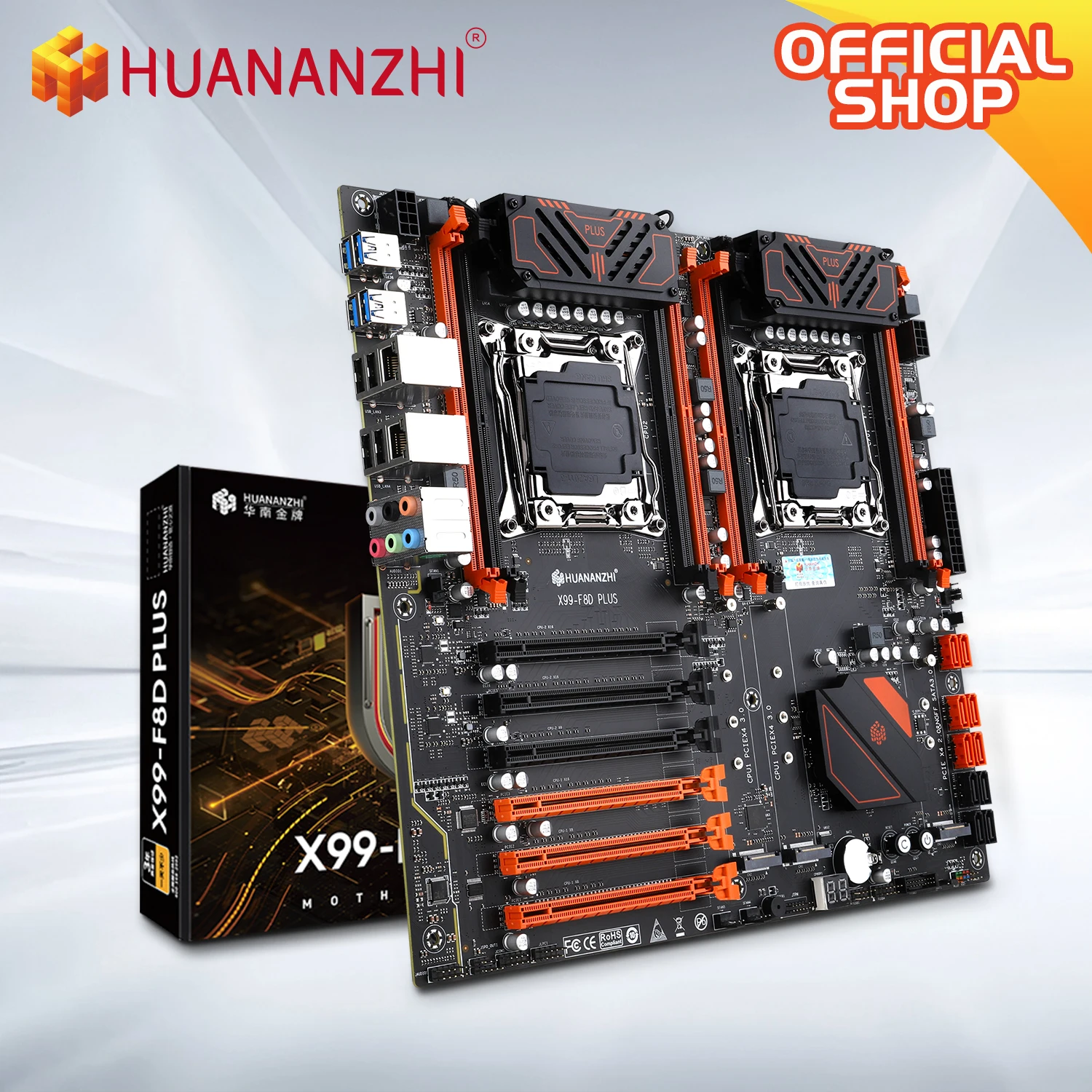 Placa base HUANANZHI X99 F8D PLUS LGA 2011-3 XEON X99 con kit combinado Intel XEON E5 2680 V4 * 2 compatible con DDR4 RECC NON-ECC RU - imagen 4