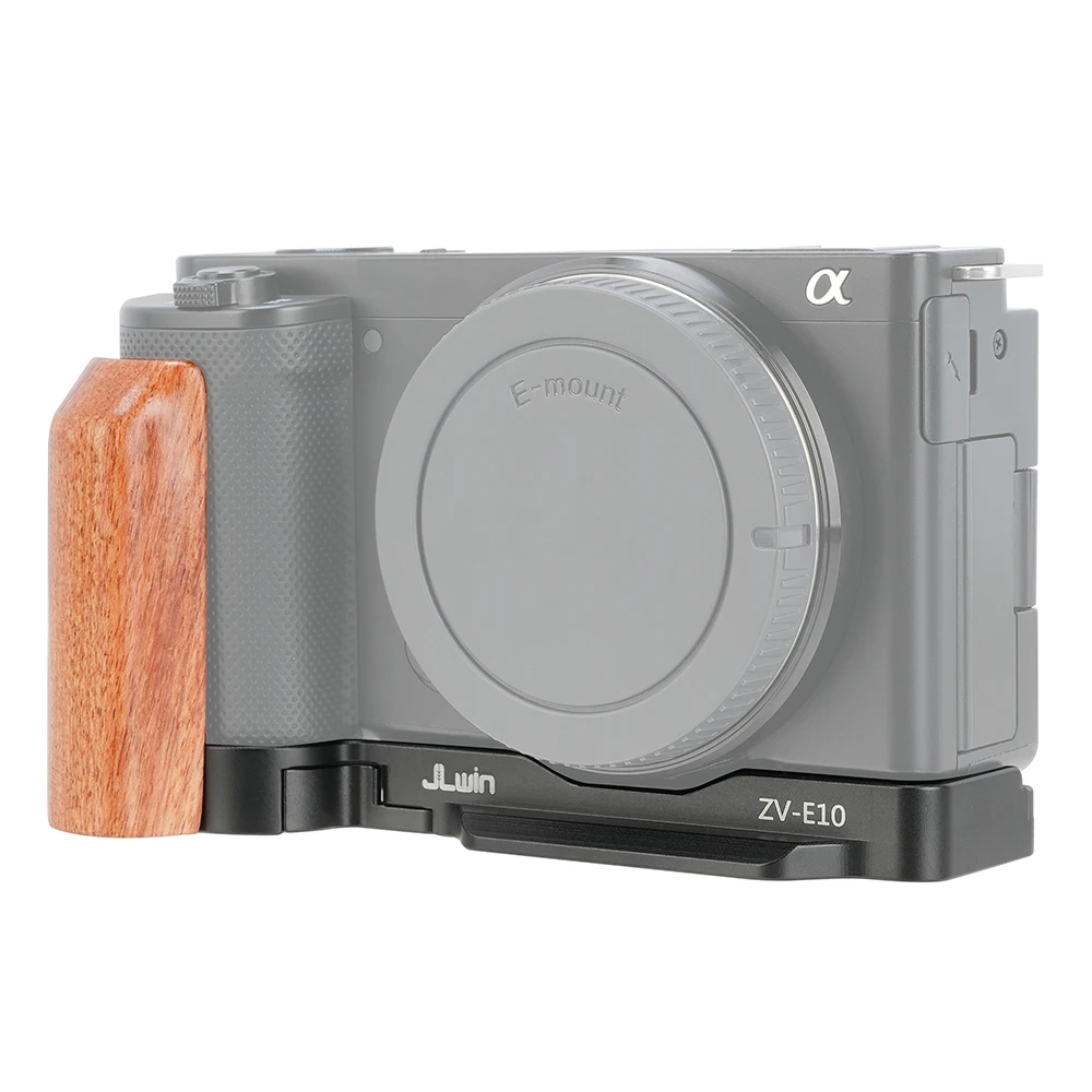 FOTGA para Sony ZV-E10 L placa DSLR Vlog Kit de cámara con mango de madera soporte protector accesorios de vídeo Stalibiler - imagen 3