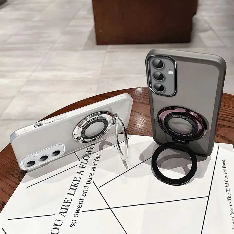 Magsafe-funda magnética de silicona para Samsung Galaxy, carcasa con soporte para M55, M54, M53, M34, M33, M15, M14, M13, M12, M22, 4G, 5G - imagen 2